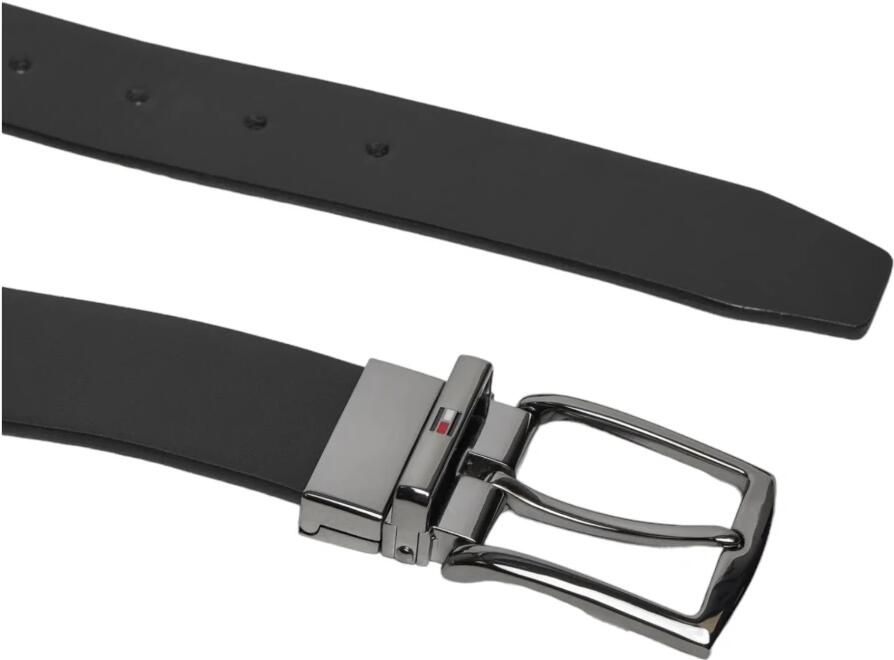 Tommy Hilfiger Leren Herenriem Herfst Winter Collectie Black Heren