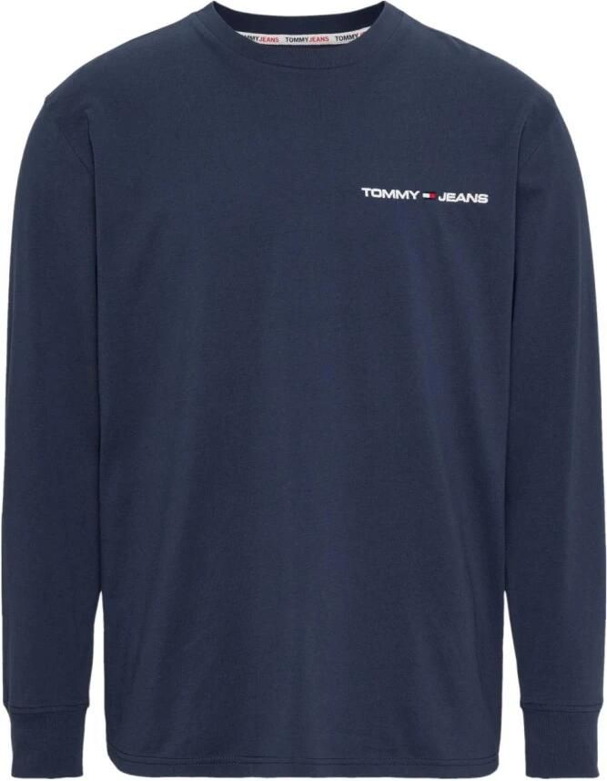Tommy Hilfiger Lineaire Borst T-shirt Klassiek Ontwerp Blue Heren - Foto 3