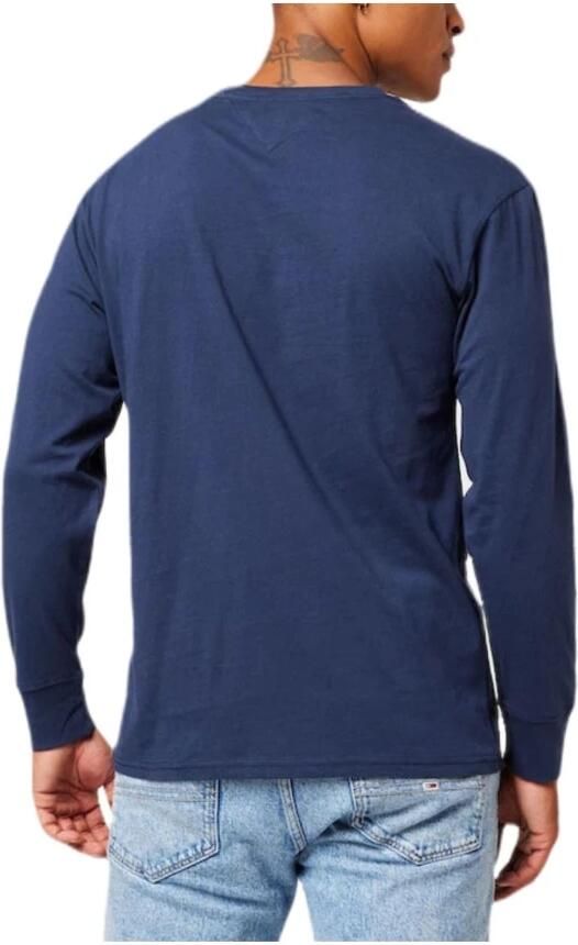 Tommy Hilfiger Lineaire Borst T-shirt Klassiek Ontwerp Blue Heren - Foto 2
