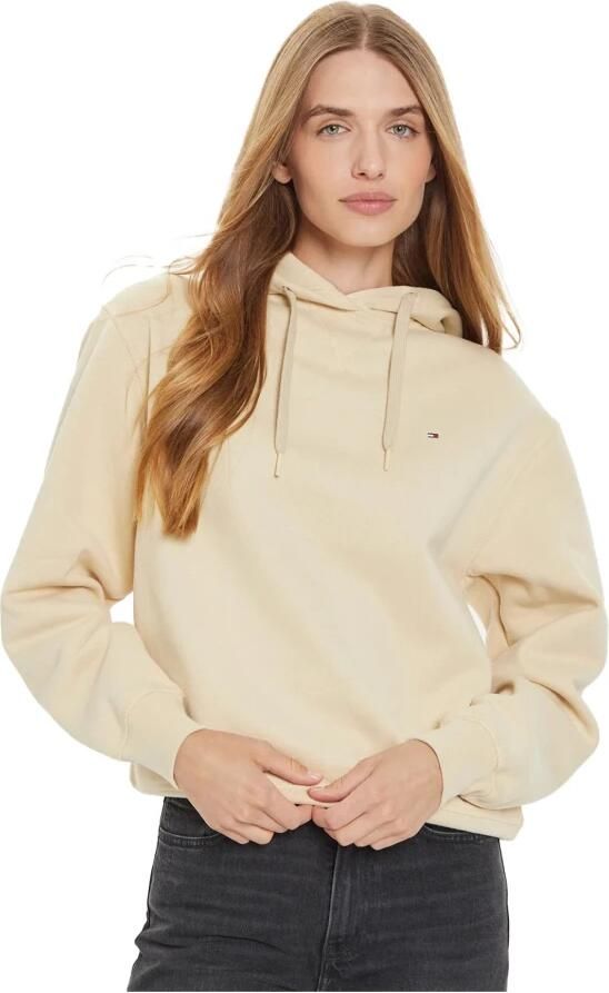 Tommy Hilfiger Logo Katoenen Hoodie Beige Dames - Foto 3
