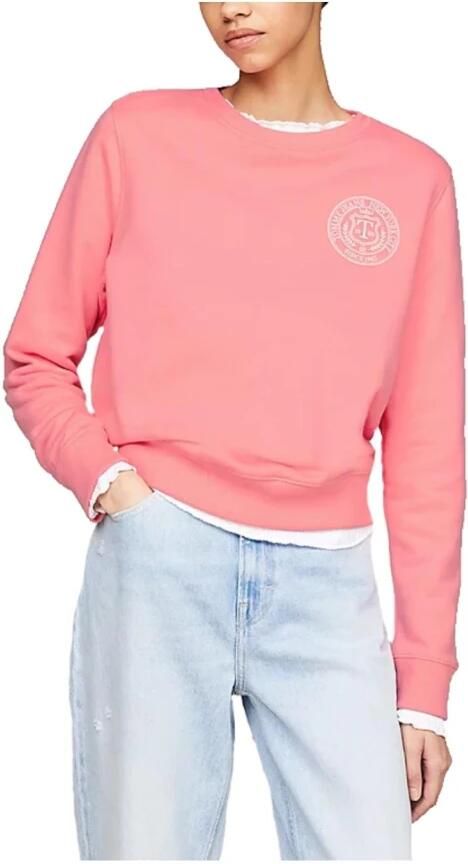 Tommy Hilfiger Luxe Reg Prep Sweatshirt met authentieke print Pink Dames - Foto 3
