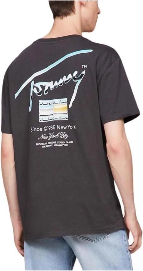 Tommy Jeans Heren Grijs Katoenen T-shirt met Metallic Logo Gray Heren - Foto 2