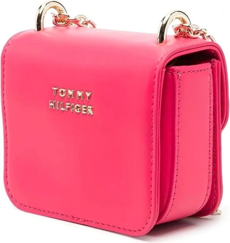 Tommy Hilfiger micro turnlock cross body tassen Pink Dames