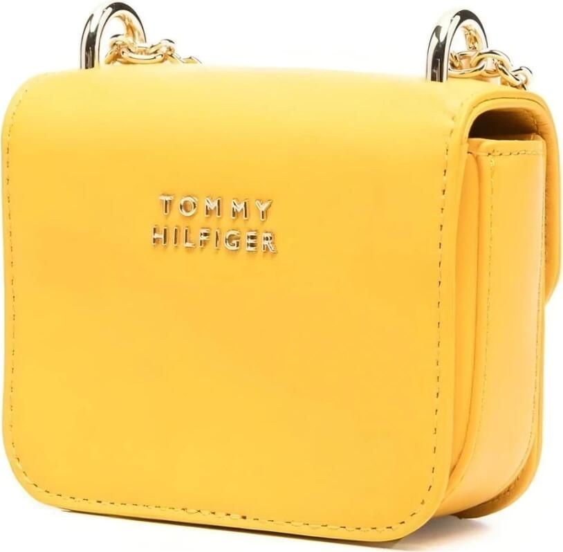 Tommy Hilfiger micro turnlock cross body tassen Yellow Dames
