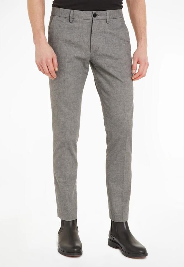 TOMMY HILFIGER Heren Broeken Bleecker Fake Solid Wool Look Donkerblauw - Foto 11