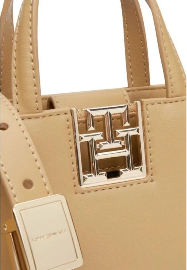 Tommy Hilfiger Mini Tote Tas voor Vrouwen Beige Dames