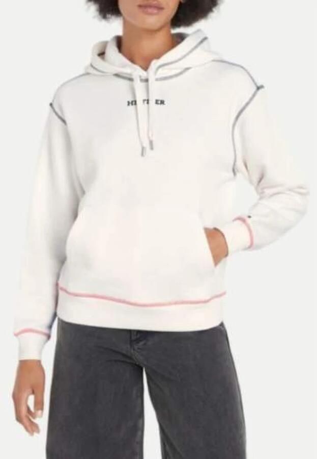 Tommy Hilfiger Moderne Gestreepte Hoodie voor Vrouwen White Dames - Foto 2