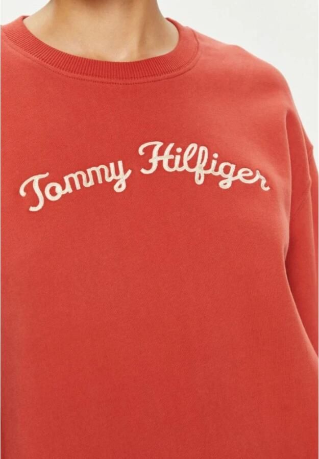 Tommy Hilfiger Moderne Script Sweatshirt voor Vrouwen Red Dames - Foto 2