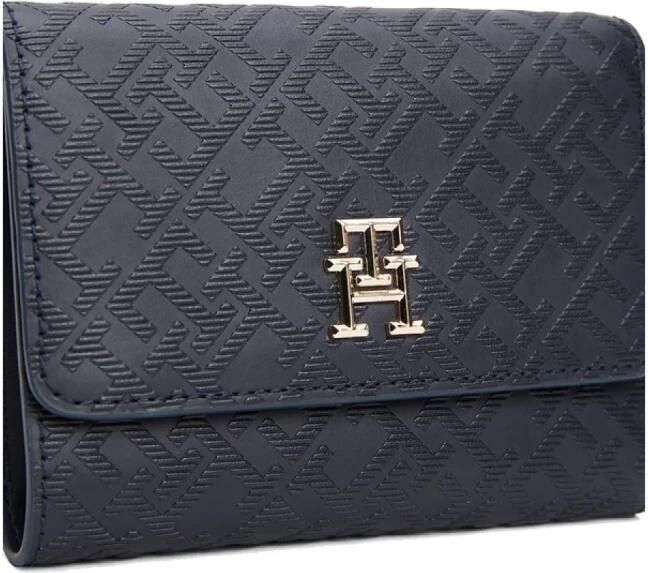 Tommy Hilfiger Portemonnee TH DISTINCT TRIFOLD WALLET MONO dames portemonnee met edel th-logo