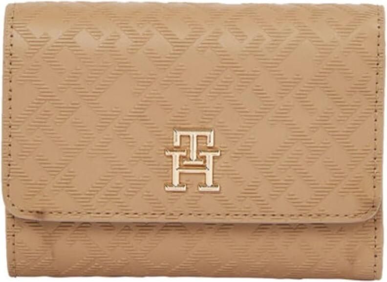 Tommy Hilfiger Monogram Kleine Portemonnee Groen Logo Beige Dames - Foto 3