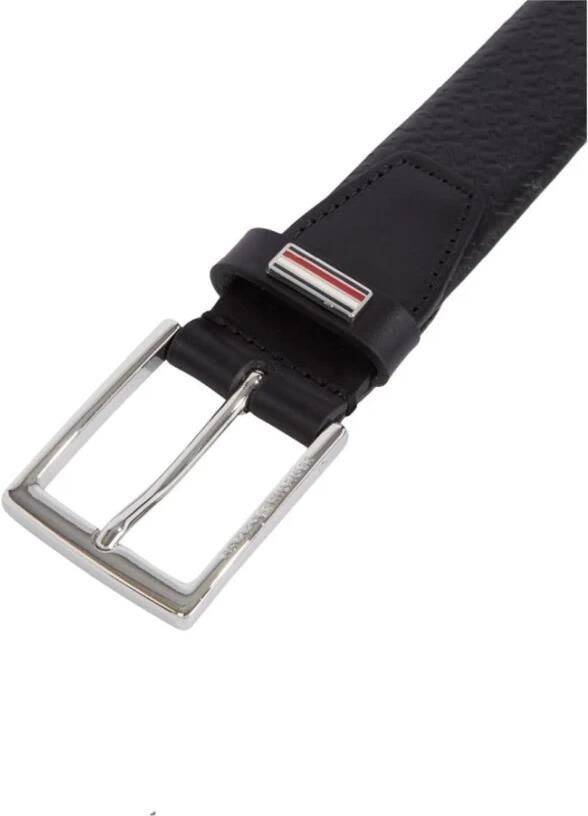 Tommy Hilfiger Riem van leer met structuurmotief model 'BUSINESS'