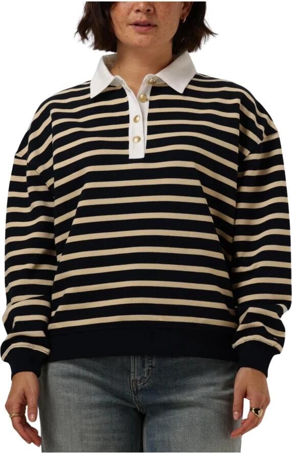 TOMMY HILFIGER Dames Truien & Vesten Reg Stp Gold Btn Polo Swtshrt Donkerblauw - Foto 3