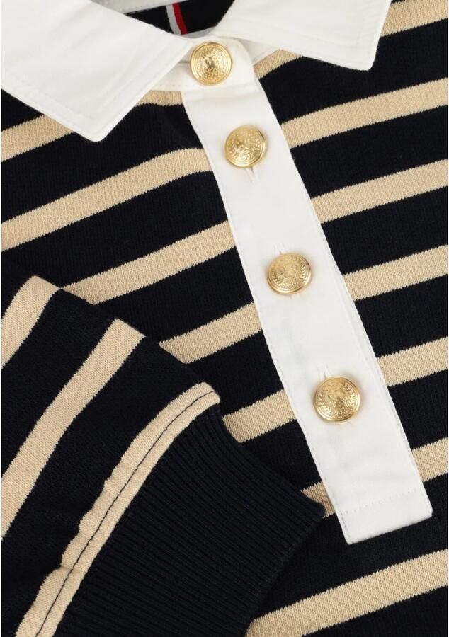 TOMMY HILFIGER Dames Truien & Vesten Reg Stp Gold Btn Polo Swtshrt Donkerblauw