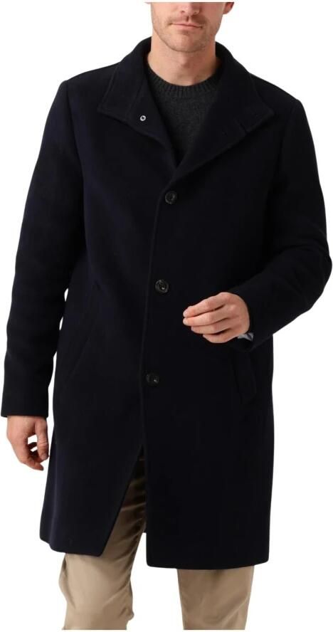 TOMMY HILFIGER Heren Jassen Dc Stand Collar Wool Mix Coat Donkerblauw - Foto 3