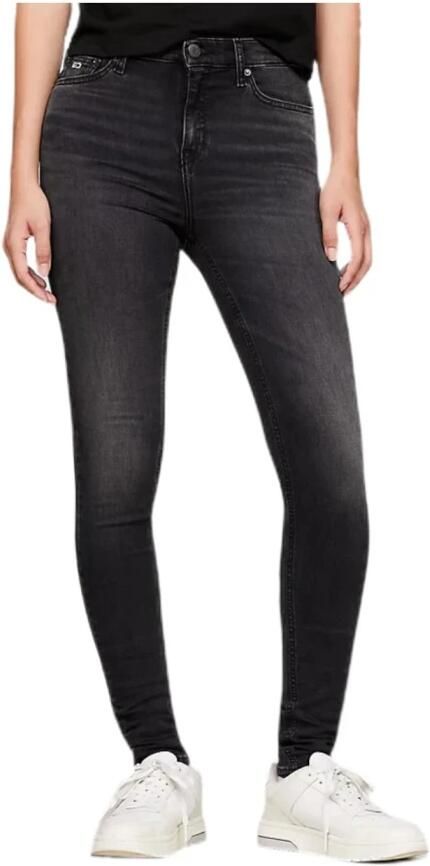 TOMMY JEANS Prettige jeans Nora met leren merklabel