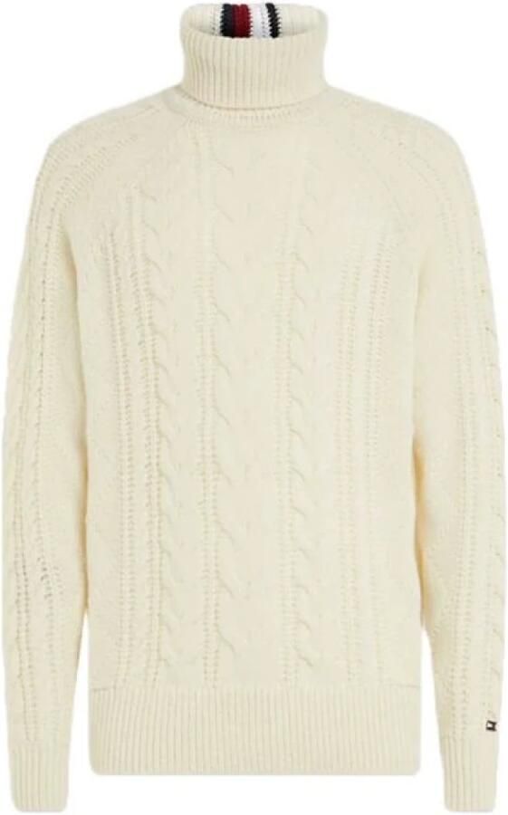 Tommy Hilfiger Off-White Cable Roll Neck Coltrui White Heren - Foto 4