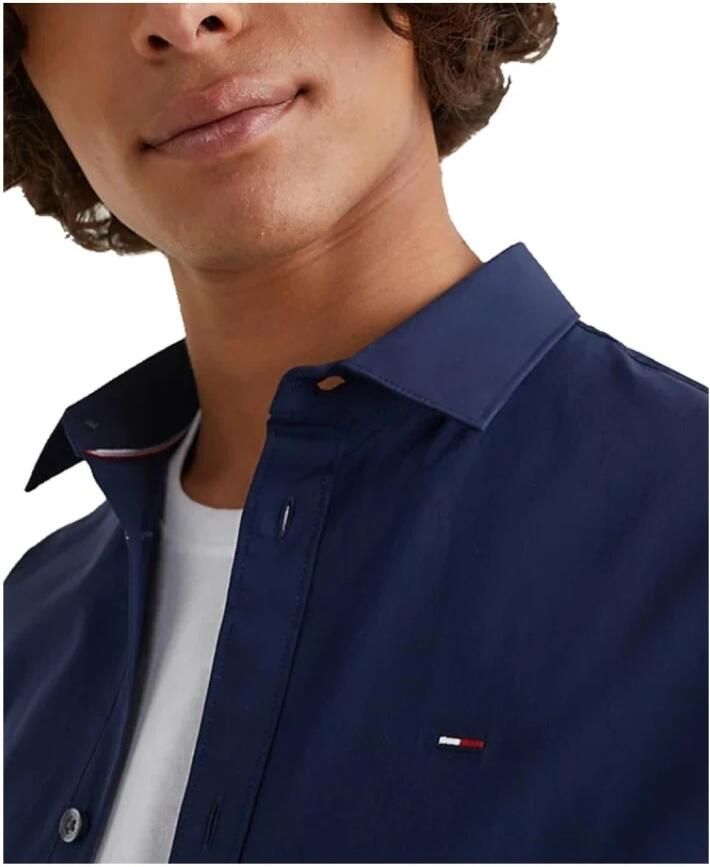 TOMMY JEANS Overhemd met lange mouwen Sabim Stretch Hemd Shirt Stretch shirt premium slim fit met elastaan - Foto 5