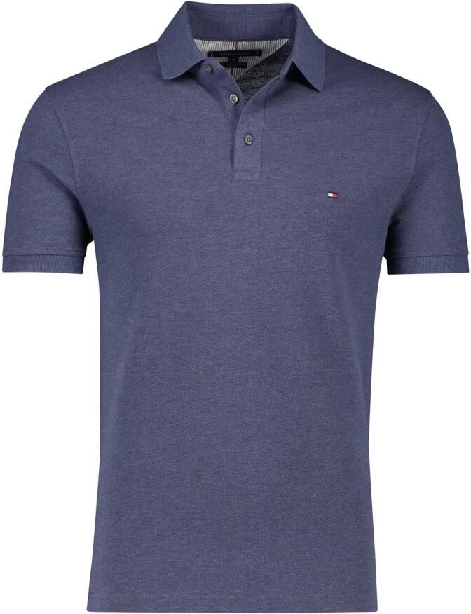 Tommy Hilfiger slim fit polo 1985 met logo denim heather