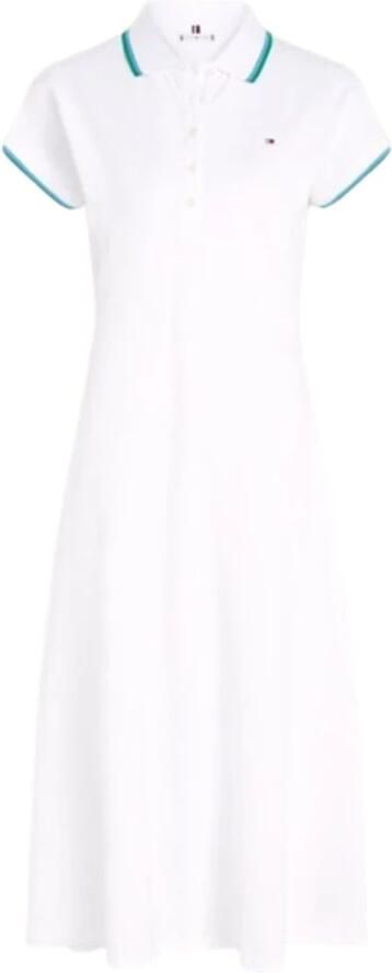 Tommy Hilfiger Polojurk F&F STP SLV KNEE POLO DRESS met contrastkleurige inzetten - Foto 5