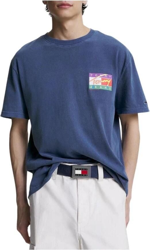 Tommy Jeans T-shirt met ronde hals model 'SIGNATURE POP' - Foto 2