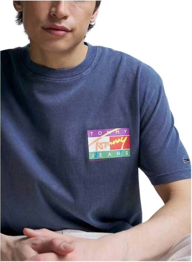 Tommy Jeans T-shirt met ronde hals model 'SIGNATURE POP'