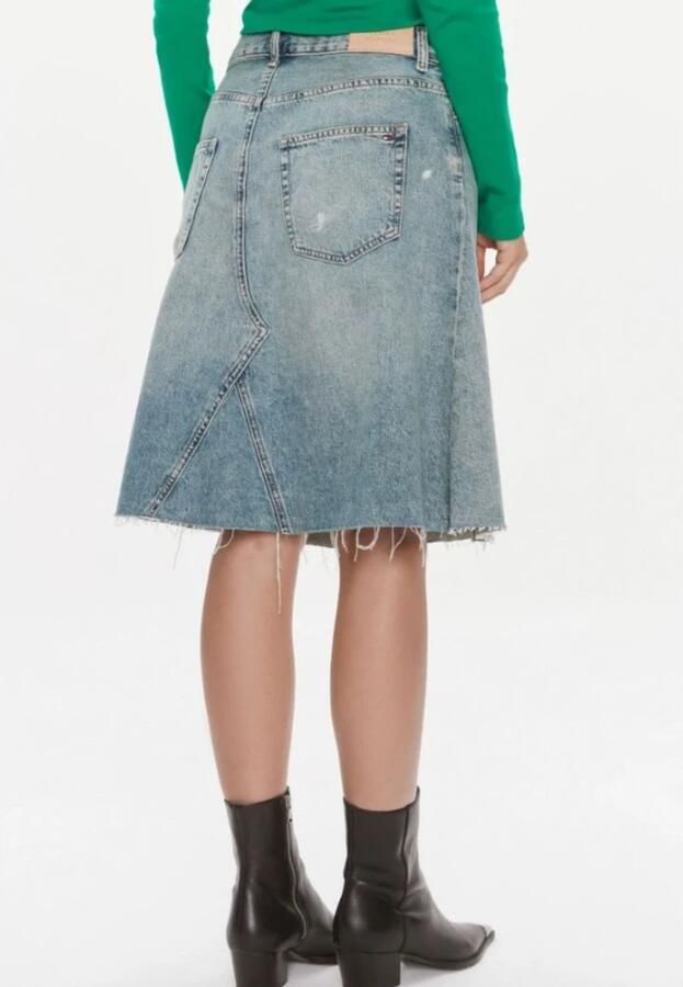 Tommy Hilfiger Jeans rok DNM RW RELAXED SKIRT MIO WRN - Foto 3