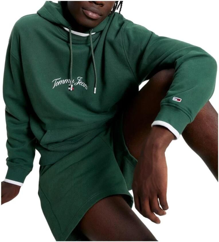 Tommy Hilfiger RLX Serif Flag Tommy Jeans Sweatshirt Green Heren