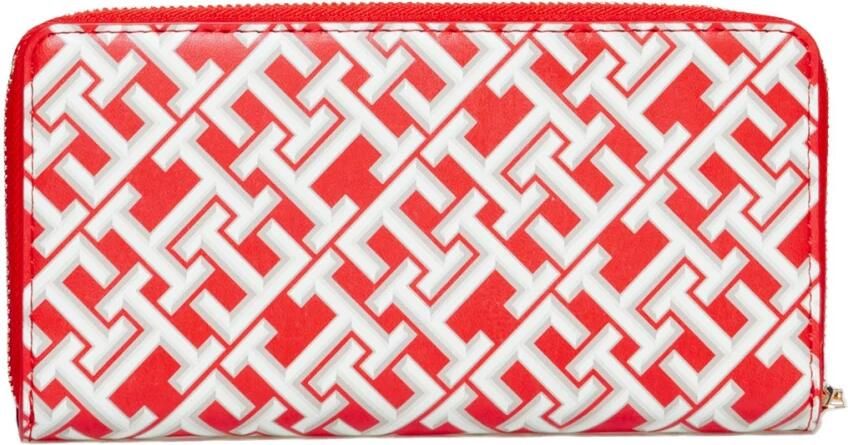Tommy Hilfiger Rode rits rond damesportemonnee met print Multicolor Dames - Foto 2