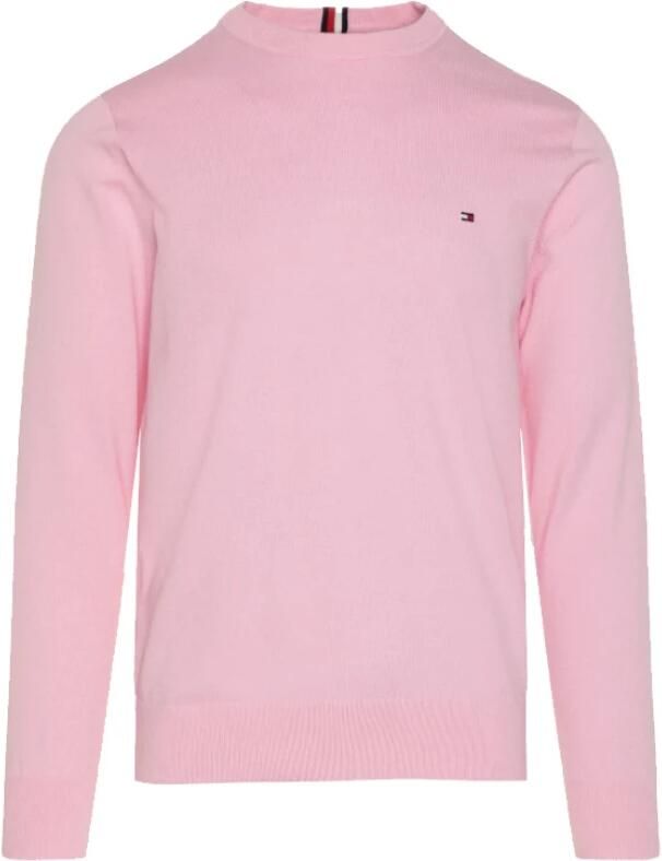 Tommy Hilfiger Roze Sweater Ronde Hals Katoen Polyester Pink Heren
