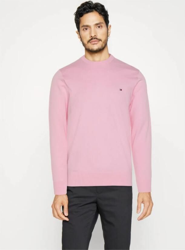 Tommy Hilfiger Roze Sweater Ronde Hals Katoen Polyester Pink Heren - Foto 3
