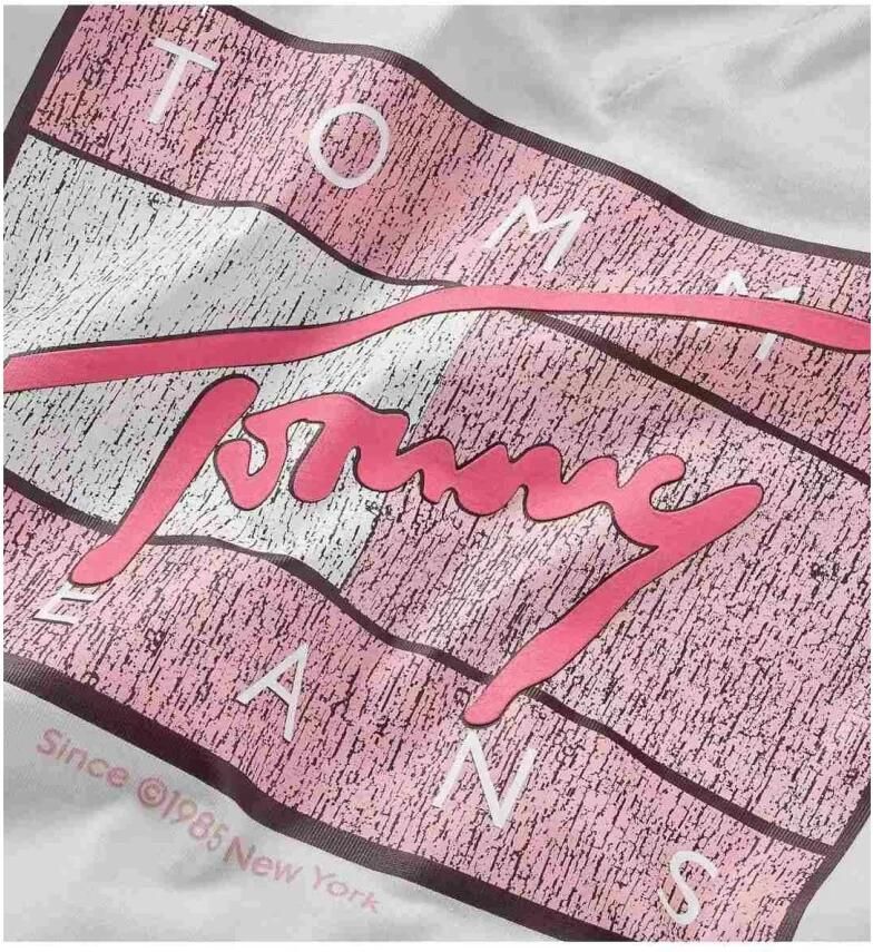 Tommy Hilfiger Rwb Flag T-shirt White Heren