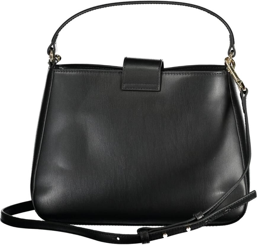 Tommy Hilfiger Zwarte polyethyleen schoudertas met verstelbare riem Black Dames