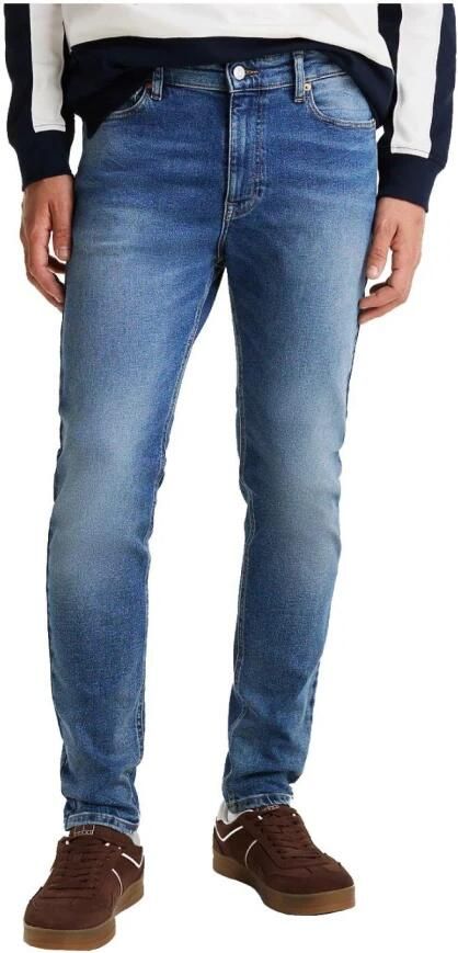 Tommy Jeans Blauwe Skinny Fit Stretch Denim Jeans Blue Heren - Foto 5