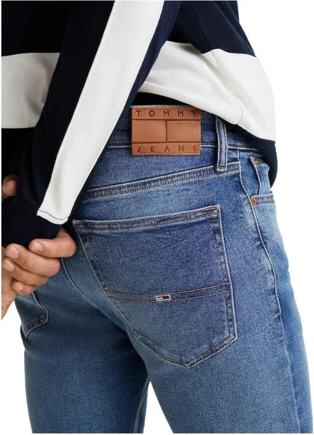 Tommy Jeans Blauwe Skinny Fit Stretch Denim Jeans Blue Heren - Foto 3