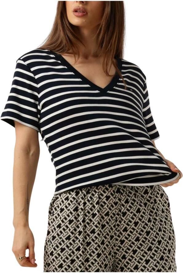 TOMMY HILFIGER Dames Tops & T-shirts New Slim Cody V-neck Ss Donkerblauw - Foto 3