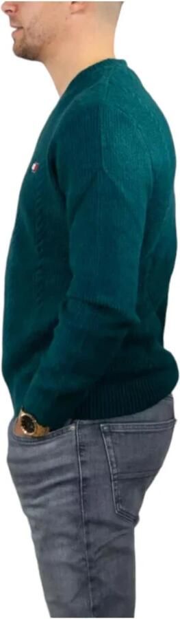 Tommy Jeans Groene Gebreide Trui Heren Herfst Winter Collectie Green Heren - Foto 2