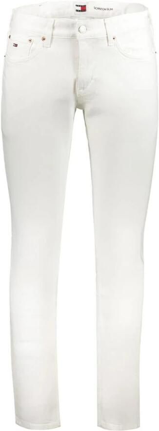 Tommy Hilfiger Slim Fit Katoenen Jeans voor Mannen White Heren
