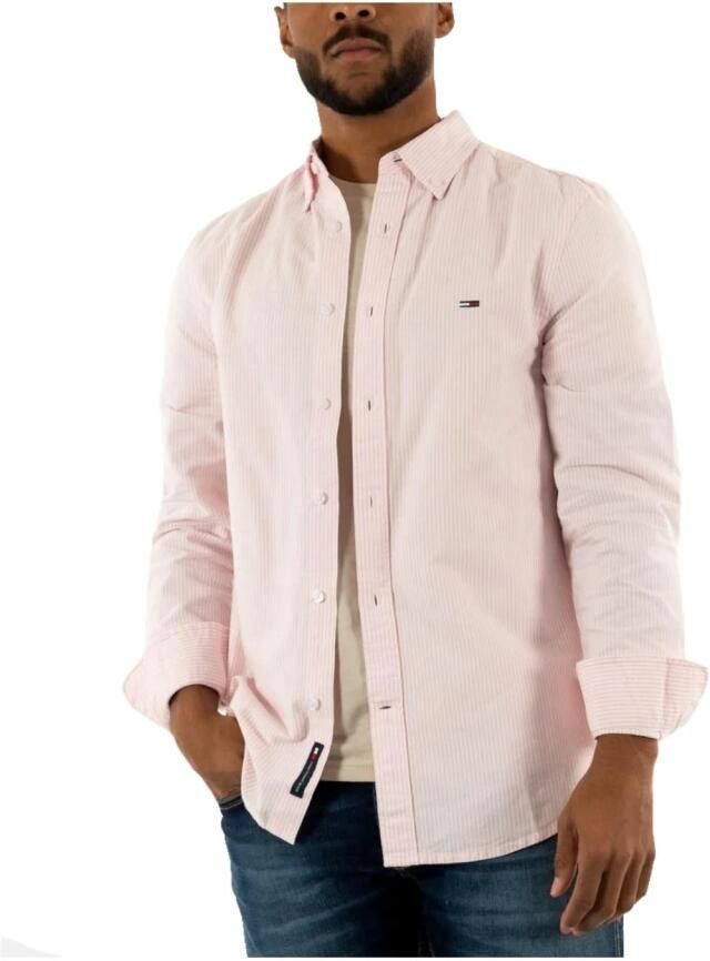 Tommy Hilfiger Slim Stripe Oxford Overhemd Pink Heren - Foto 3