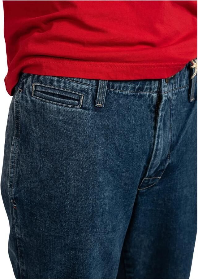 Tommy Hilfiger Heren Regular Fit Katoenen Jeans met Zichtbaar Logo Blue Heren