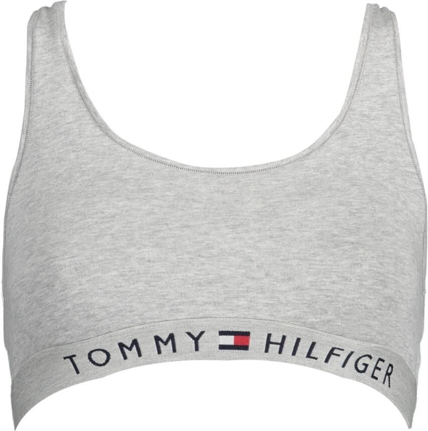 Tommy Hilfiger Sportieve Balconette Beha Grijs Contrastdetails Gray Dames