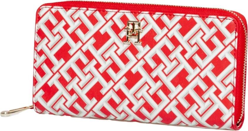 Tommy Hilfiger Rode rits rond damesportemonnee met print Multicolor Dames - Foto 3