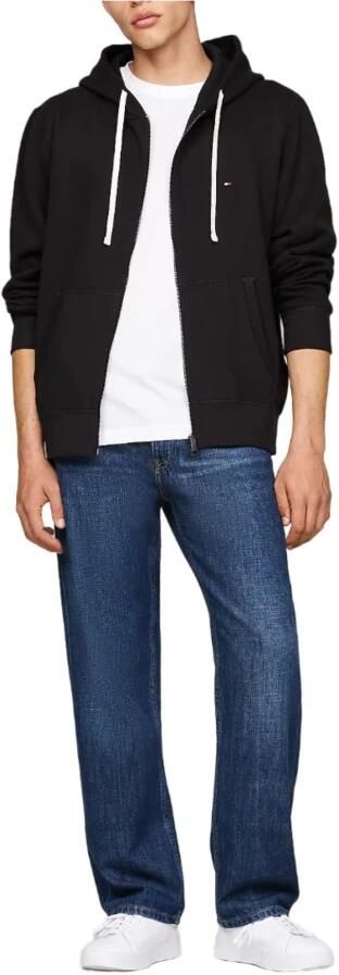 TOMMY HILFIGER Heren Truien & Vesten Essential Fleece Zip Through Zwart