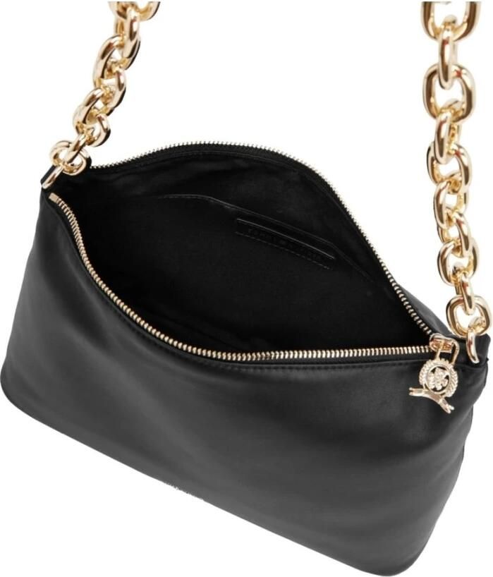 Tommy Hilfiger Hobo bags Casual Chic Leather Shoulder Bag in zwart