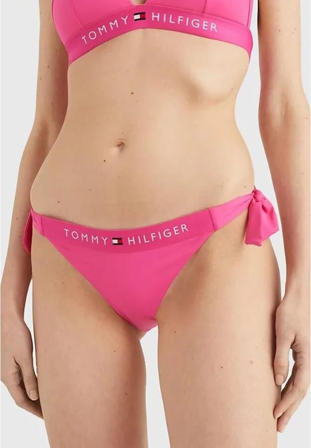 Tommy Hilfiger Swimwear Bikinibroekje TH SIDE TIE CHEEKY BIKINI met tommy hilfiger-branding