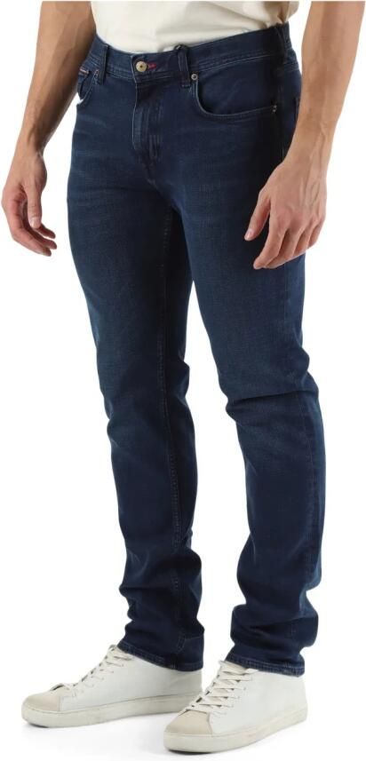 TOMMY HILFIGER Heren Jeans Slim Bleecker Pstr Tino Ind Donkerblauw - Foto 8