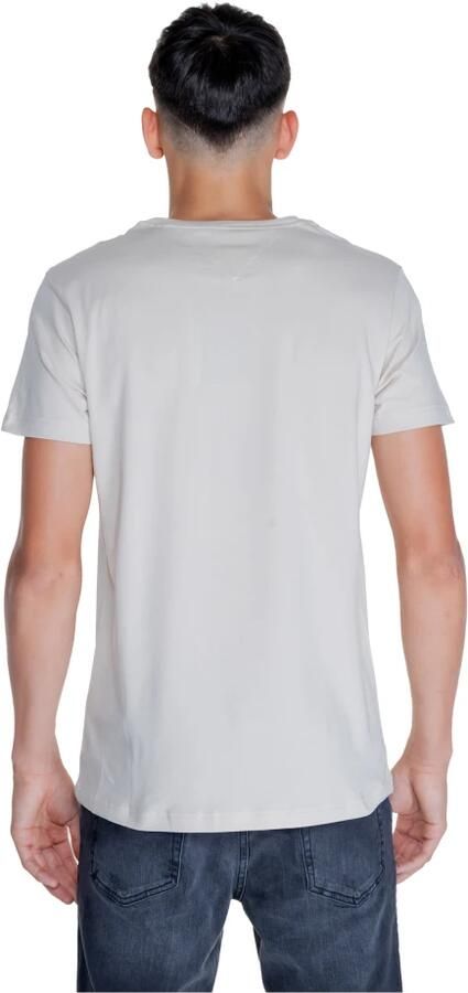Tommy Hilfiger Beige Effen T-shirt Korte Mouwen Ronde Halslijn Beige Heren