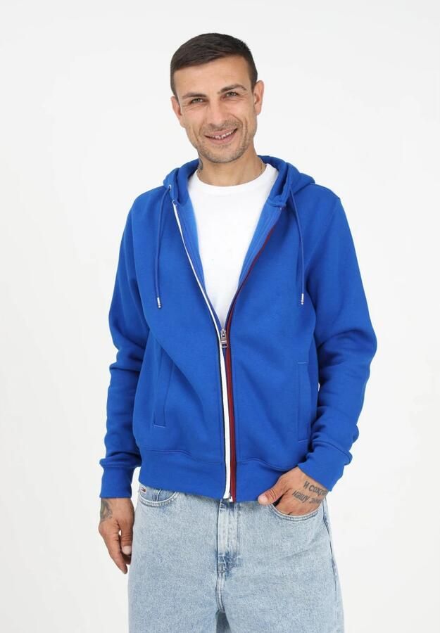 Tommy Hilfiger Split Global Stripe Zip Hooded Sweatvest Heren - Foto 2