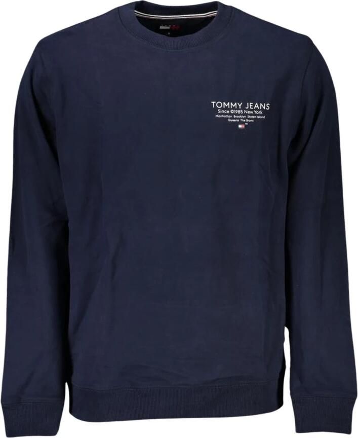 Tommy Hilfiger Blauwe Heren Sweatshirt Geborstelde Afwerking Logo Blue Heren - Foto 1