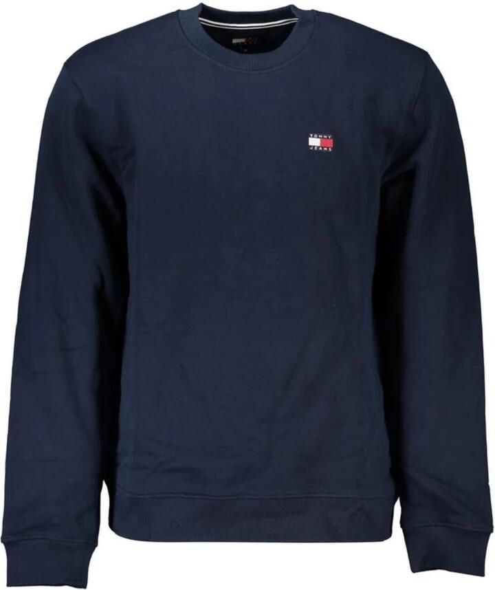 Tommy Hilfiger Blauwe Sweater met Lange Mouwen Logo Applicatie Blue Heren