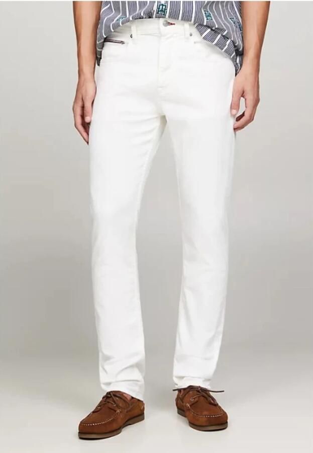Tommy Hilfiger Witte Slim Fit Jeans Tapered Houston Pstr Gale White - Foto 2
